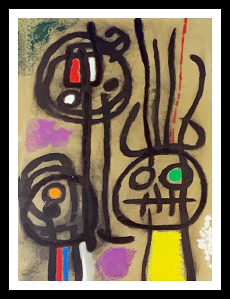 Joan MIRO - Personnage et oiseaux - stencil, 1965, limited edition ...