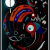 (alt="lithography Wassily KANDINSKY Comets monogrammed in the plate 1938")