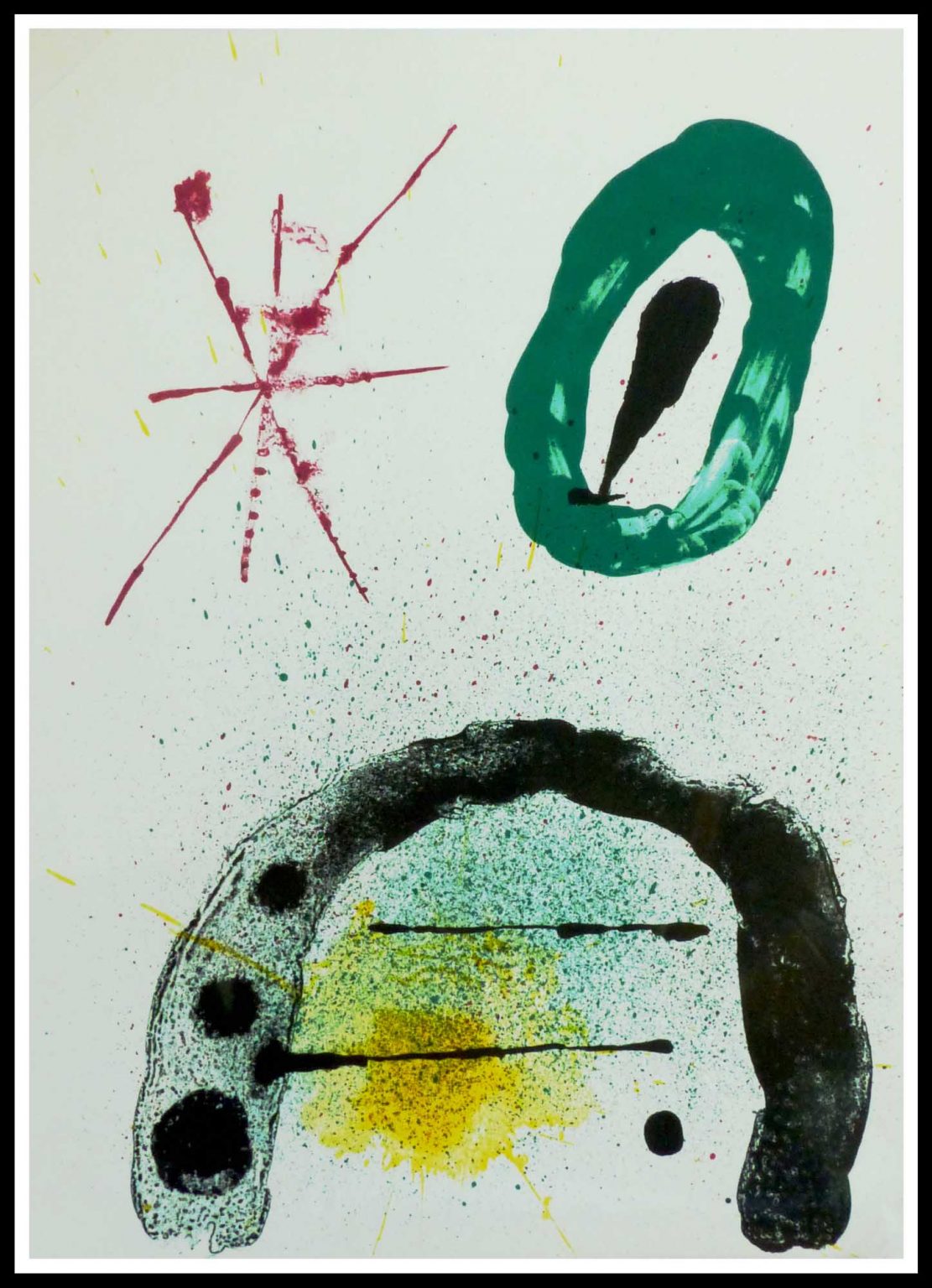 Lithography - Joan Miro - Composition VI - 1963 - GALERIE 41