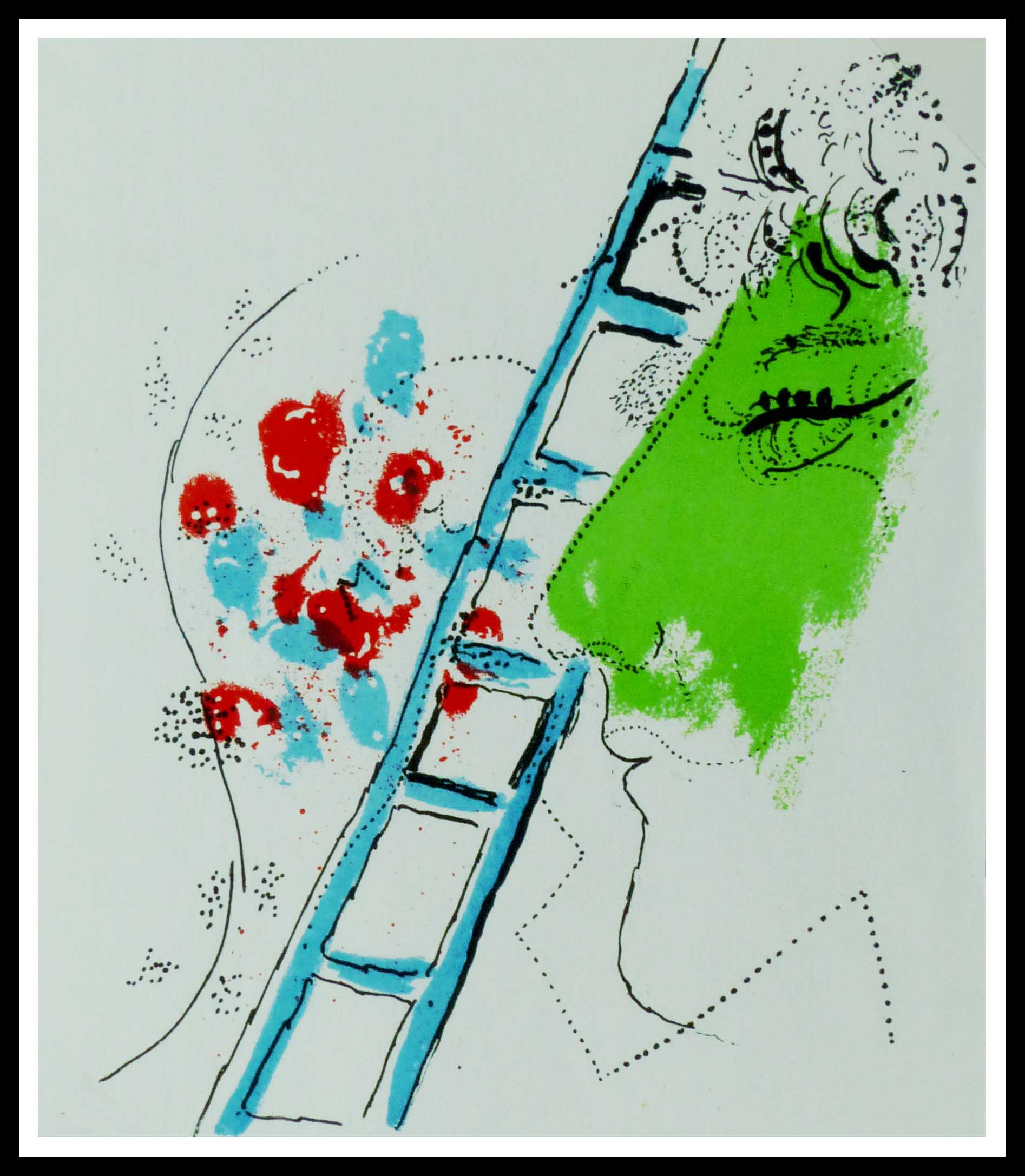 Lithographie originale l échelle Marc Chagall 1957