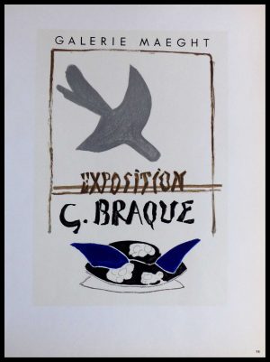 (alt="Lithography Georges BRAQUE Galerie Maeght Exposition 1959")