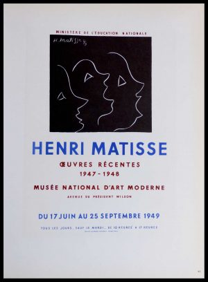 (alt="Lithography Henri MATISSE Musée National d'Art Moderne signed in the plate 1959")