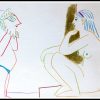 (alt="lithography Pablo PICASSO dessins de vallauris dated in the plate 1954")