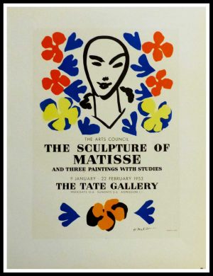 (alt="lithography Henri MATISSE the sculpture of matisse the tate gallery signed in the plate 1959")