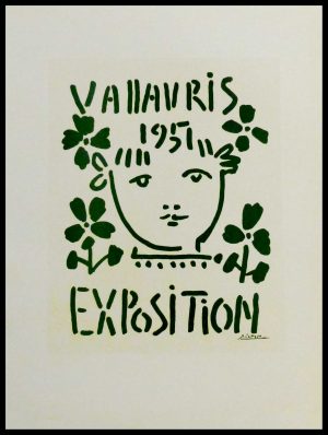 (alt="lithography Pablo PICASSO Vallauris Exposition 1959 signed in the plate")