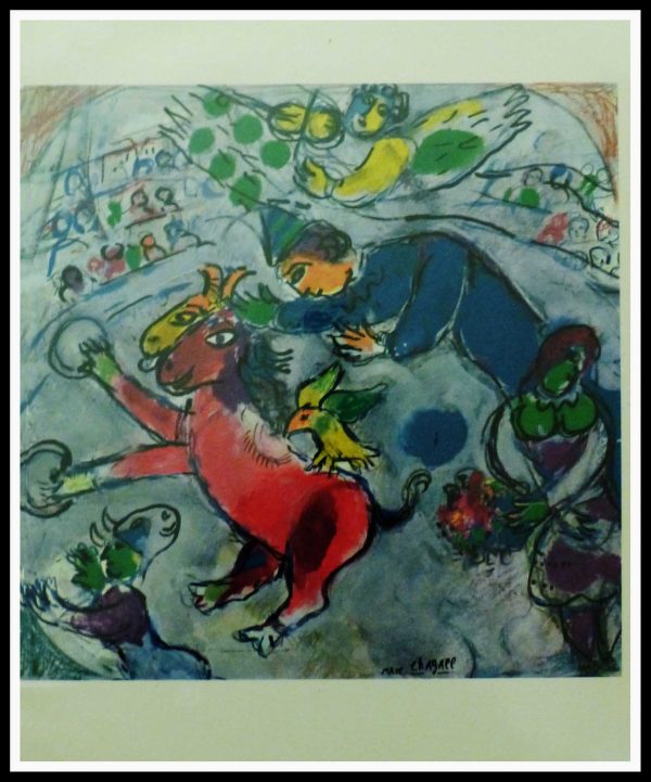 (alt="lithography Marc CHAGALL circus signed in the plate 1968")