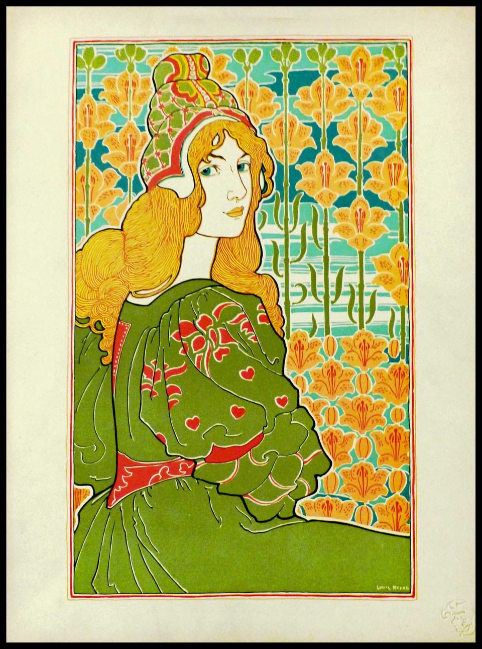 Lithographie originale Louis RHEAD JANE - Estampe Moderne - 1897 Art ...