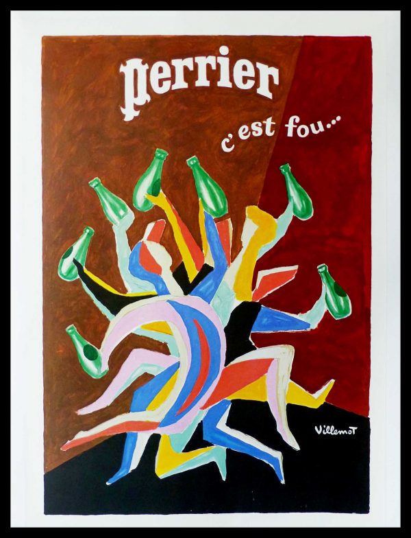 (alt="original offset, Bernard VILLEMOT, PERRIER c'est fou, la danse, signed in the offset, circa 1980")
