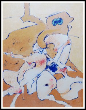 (alt="original lithograph, Dorothea TANNING - untitled- printed by Mourlot, limited edition,1974")