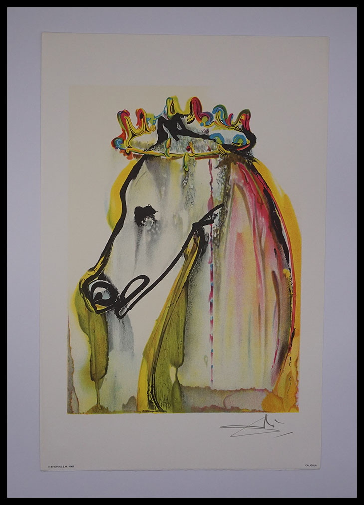 Salvador DALI - Les chevaux Daliniens - caligula - lithography