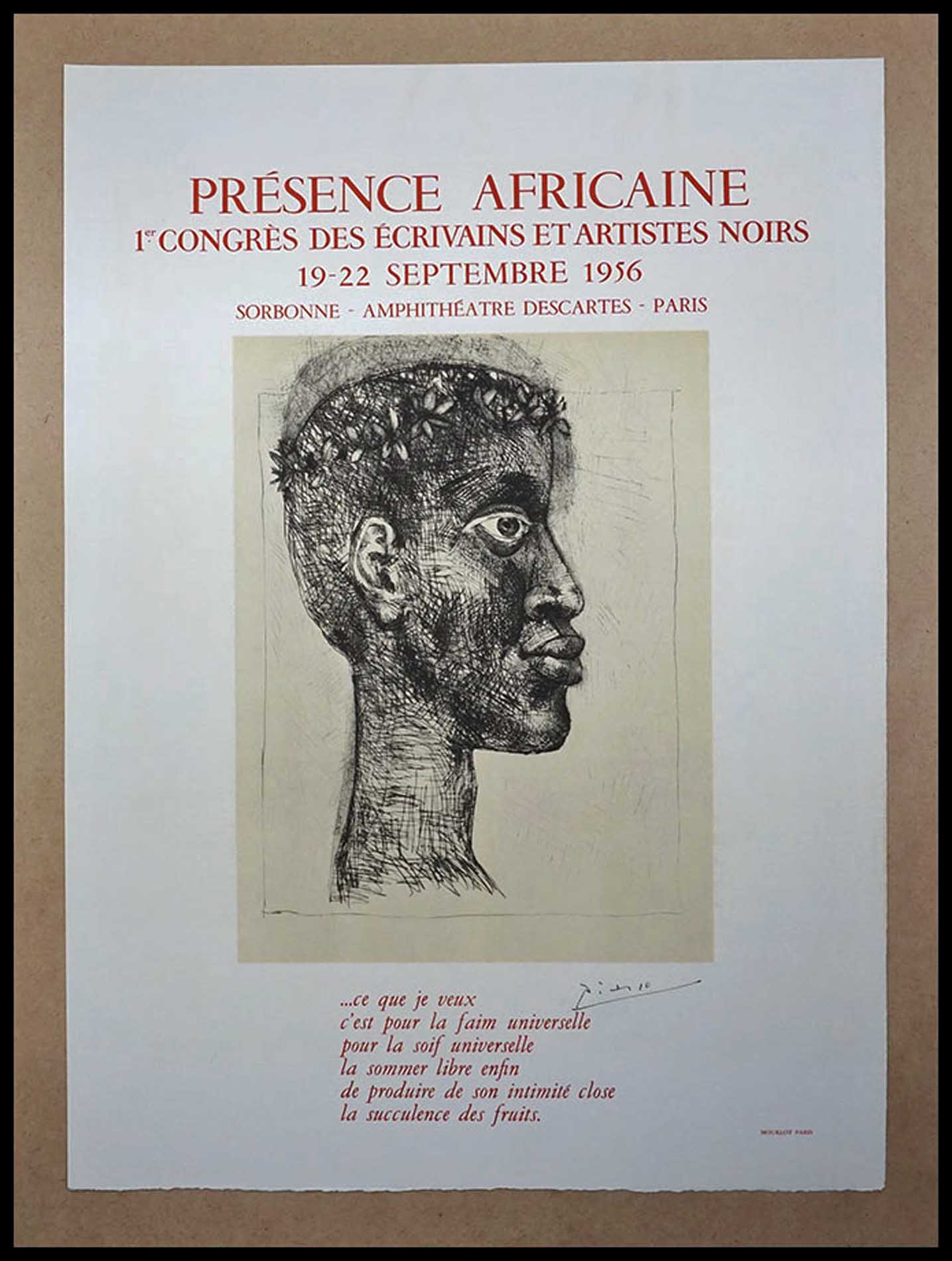Picasso, Congres des ecrivain et artistes africains