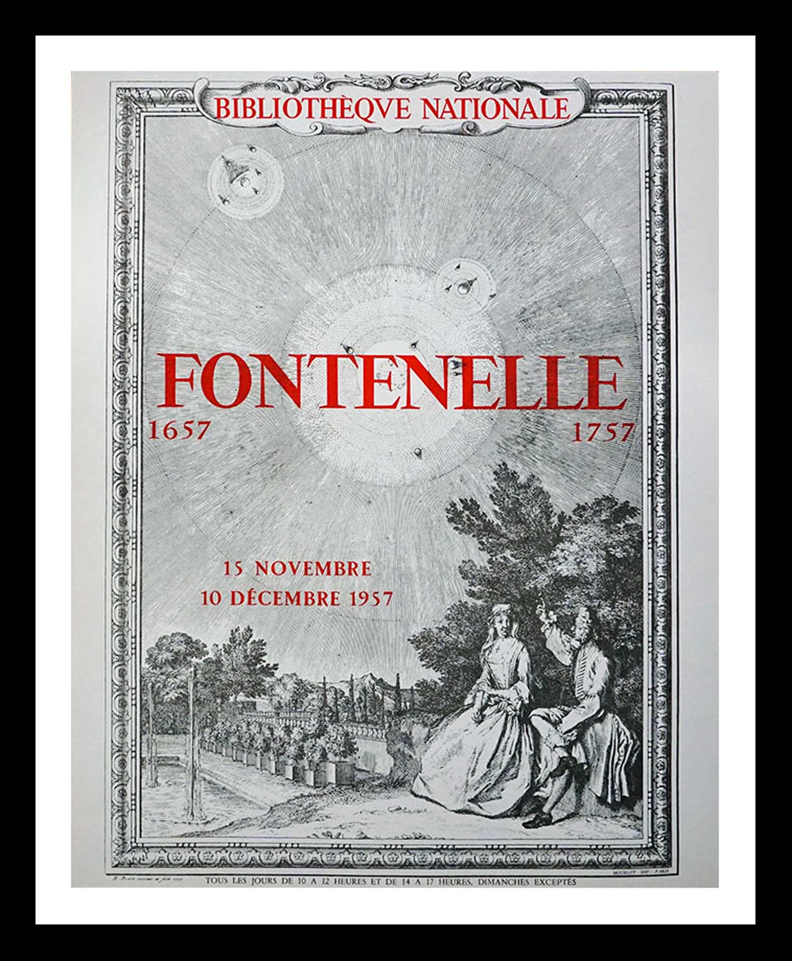 Fontenelle- Bibliotheque Nationale.56 x 45 cm condition A+ Imprimerie MOURLOT 1957jpg