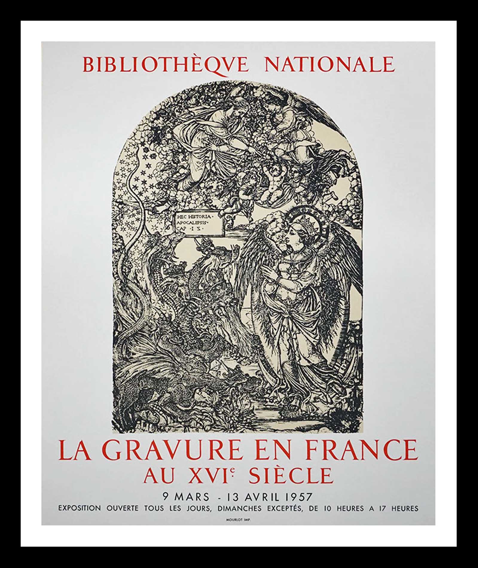 La Gravure en France au XVI siecle, Bibliotheque Nationale 57 x 46.5 cm condition A+ Imprimerie MOURLOT 1957