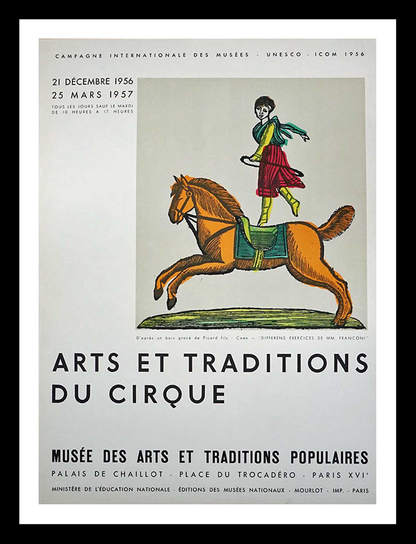 Picard Fils, Arts et Traditions du Cirque, Musee des Arts et Traditions populaires 66 x 47.9 cm A+ MOURLOT 1957